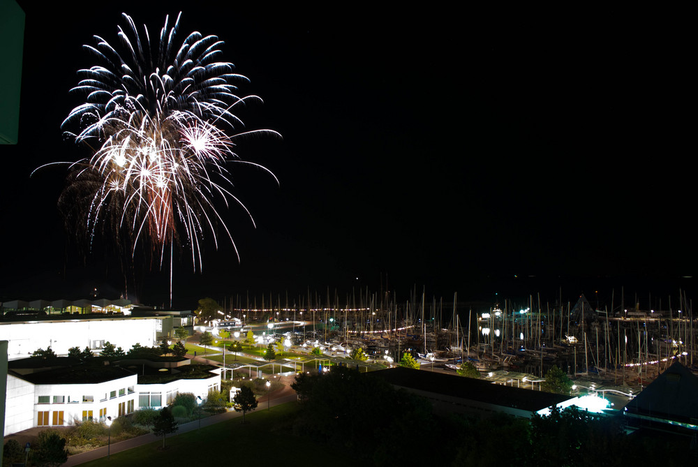 Feuerwerk in Damp