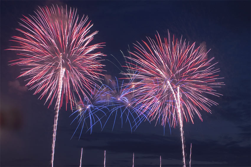 Feuerwerk in Düsseldorf Mai 2005