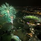 Feuerwerk in Grün