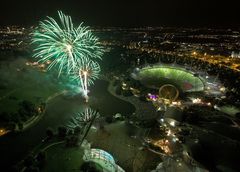 Feuerwerk in Grün