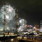 Feuerwerk in Hamburg zur Taufe der AIDA MAR