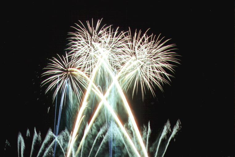 Feuerwerk in Hannovers Herrenhäuser Gärten 2001