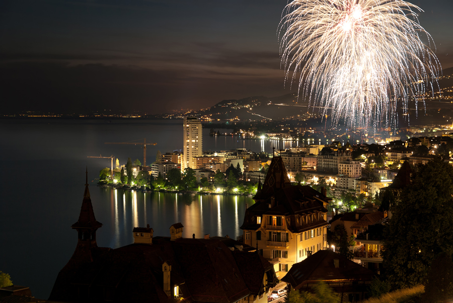 Feuerwerk in Montreux