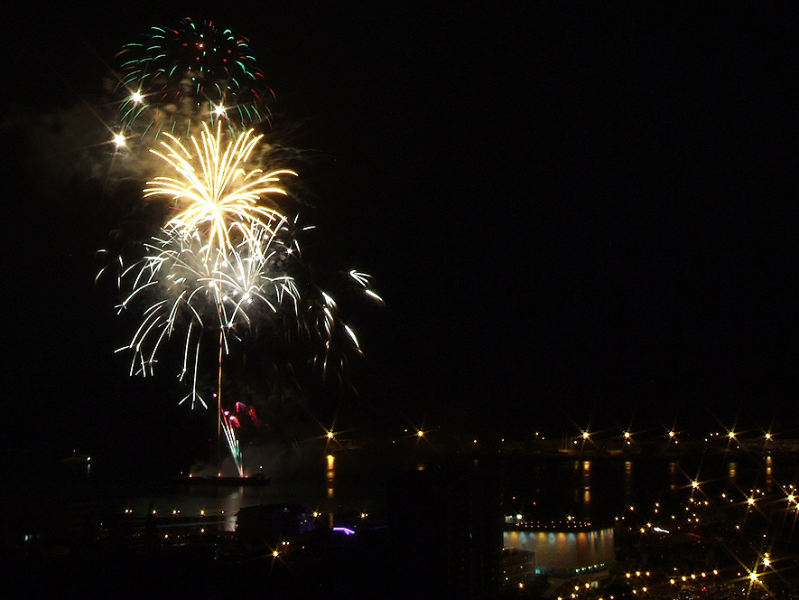 Feuerwerk in Nouméa Neukaledonien 2. Januar 2008