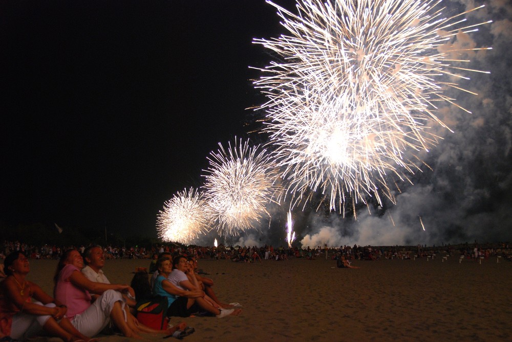 Feuerwerk in Serie