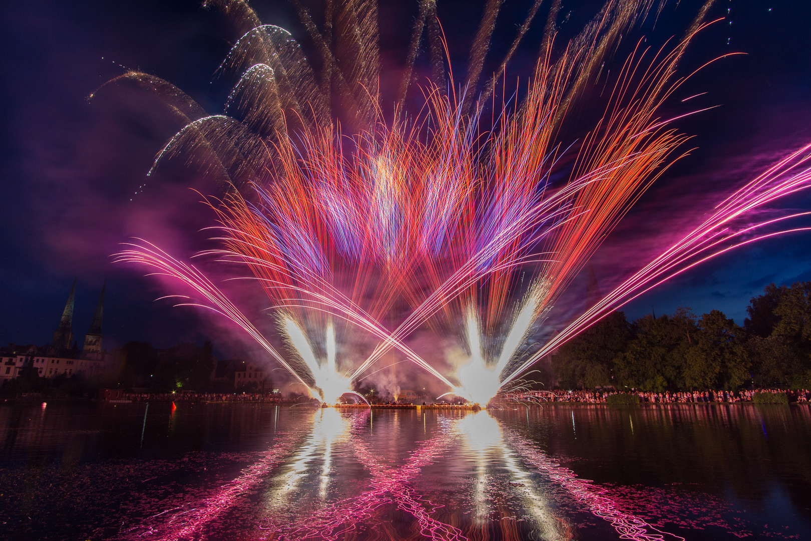 Feuerwerk Krähenteich Lübeck 