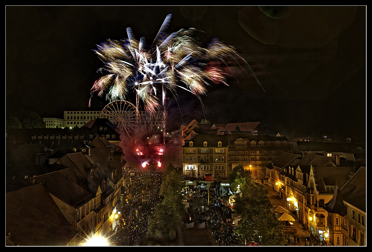 Feuerwerk mit Schloss