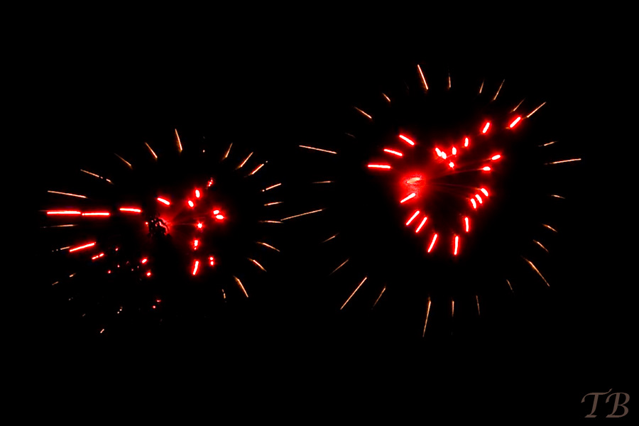 Feuerwerk mit zwei Herzen Foto &amp; Bild | kunstfotografie &amp; kultur