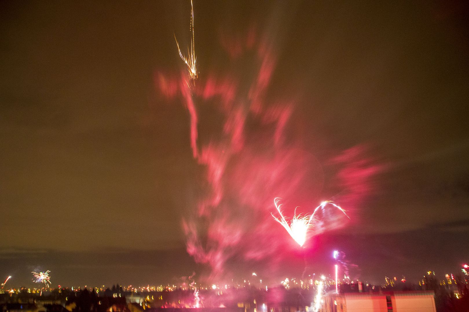 Feuerwerk Nebel