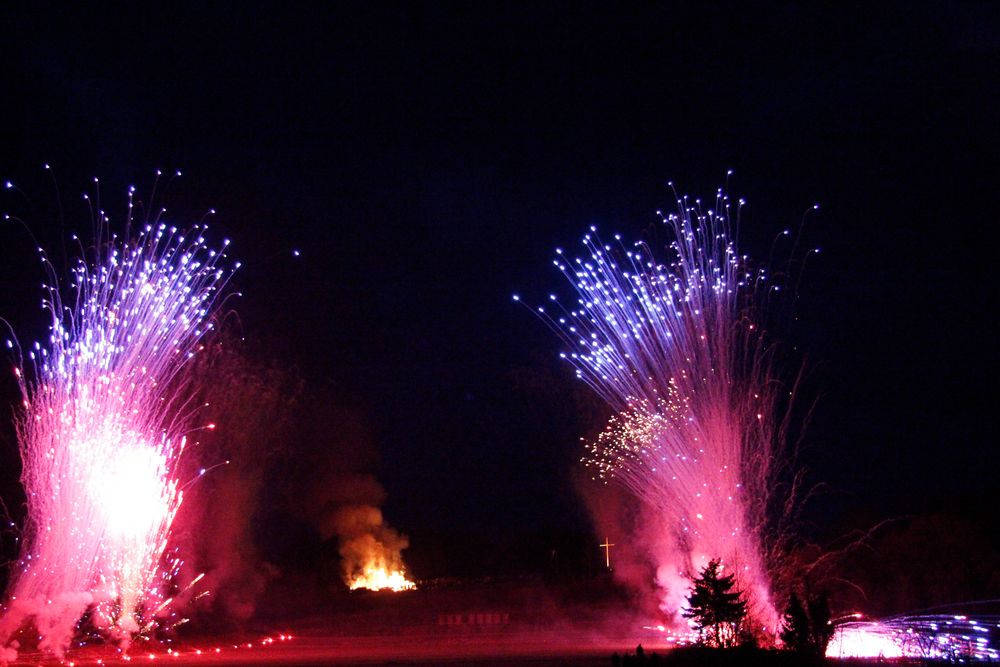 Feuerwerk Räderlauf in Lügde