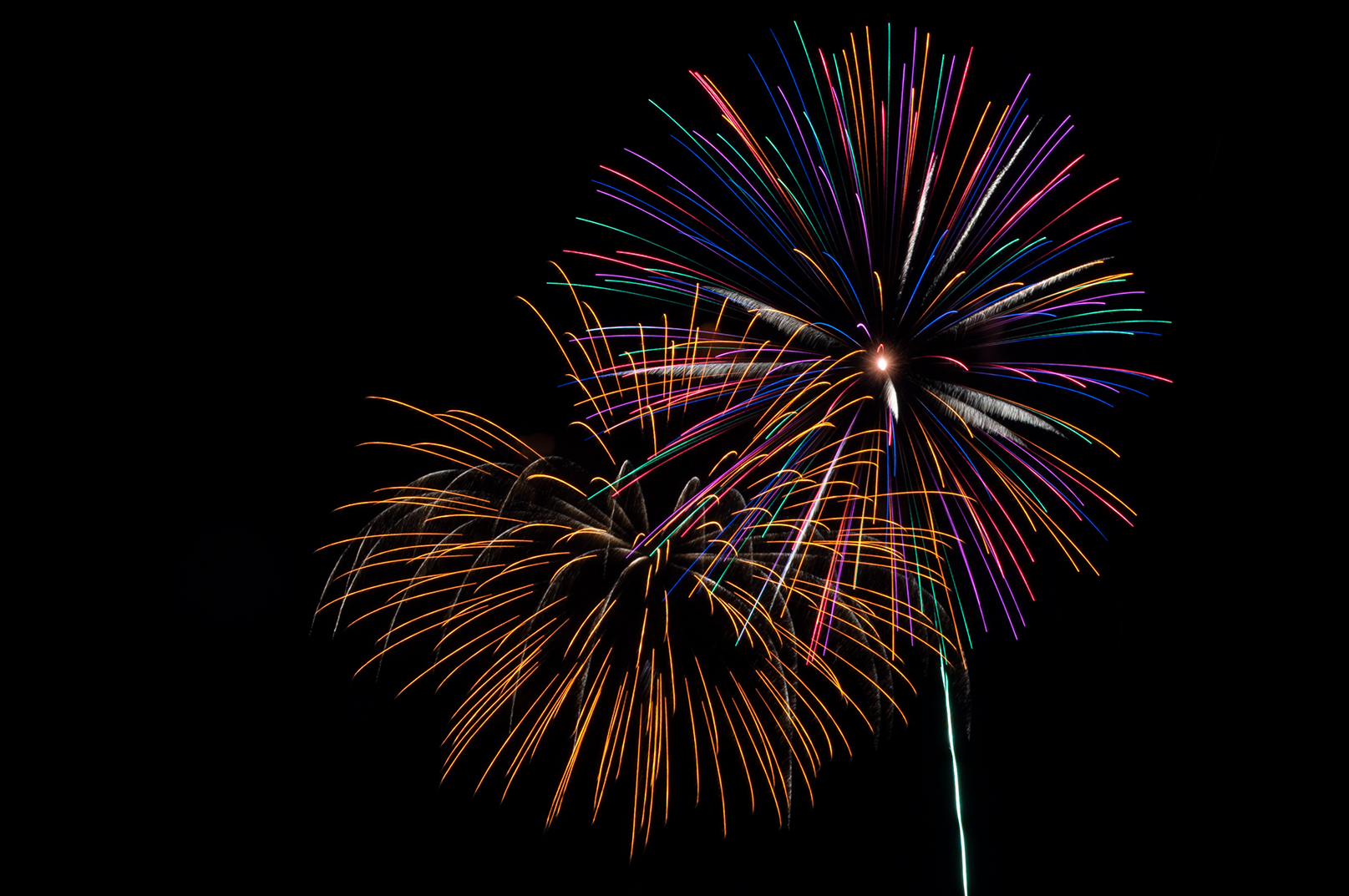 Feuerwerk Regenbogenfarben