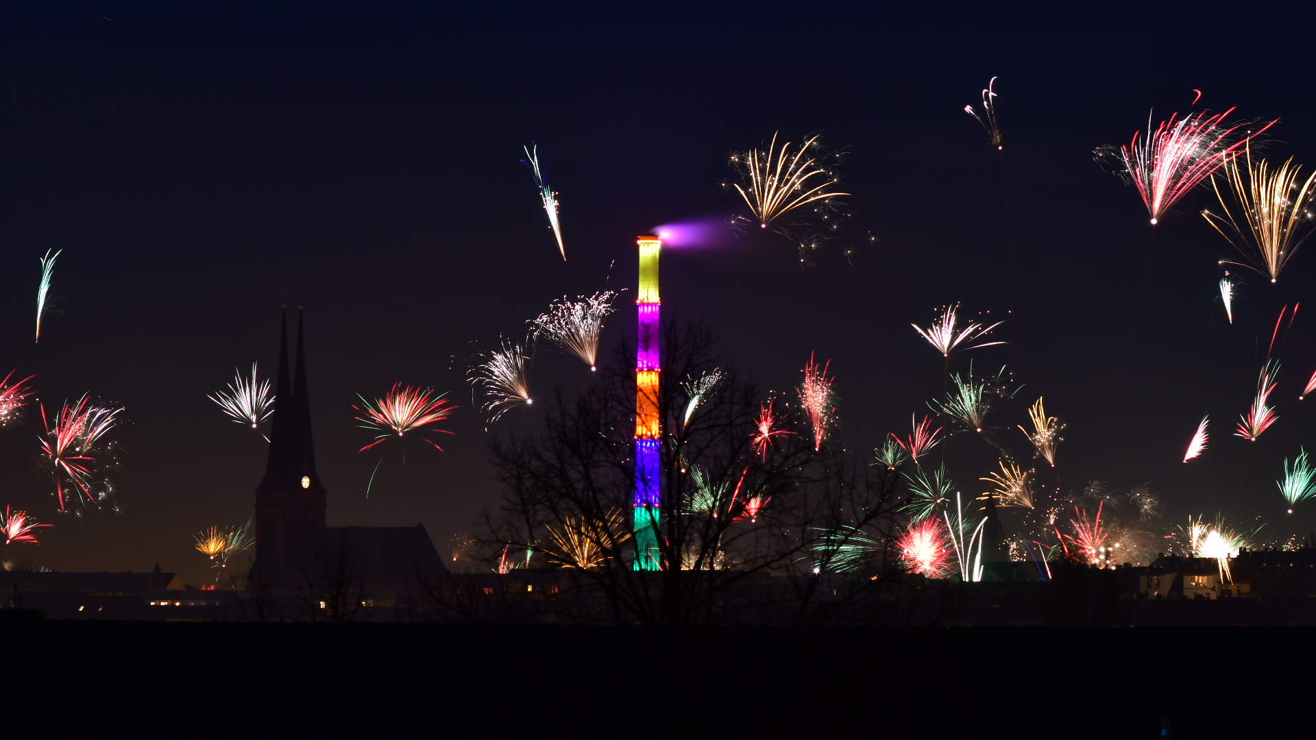 Feuerwerk Silvester 2017/2018 Foto &amp; Bild | kunstfotografie &amp; kultur