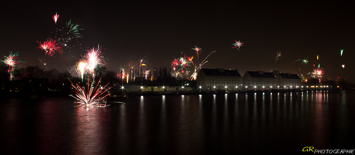 Feuerwerk über dem ehemaligen Heeresverpflegungsamt