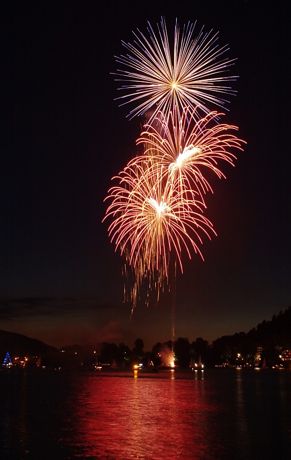 Feuerwerk über dem Tegernsee