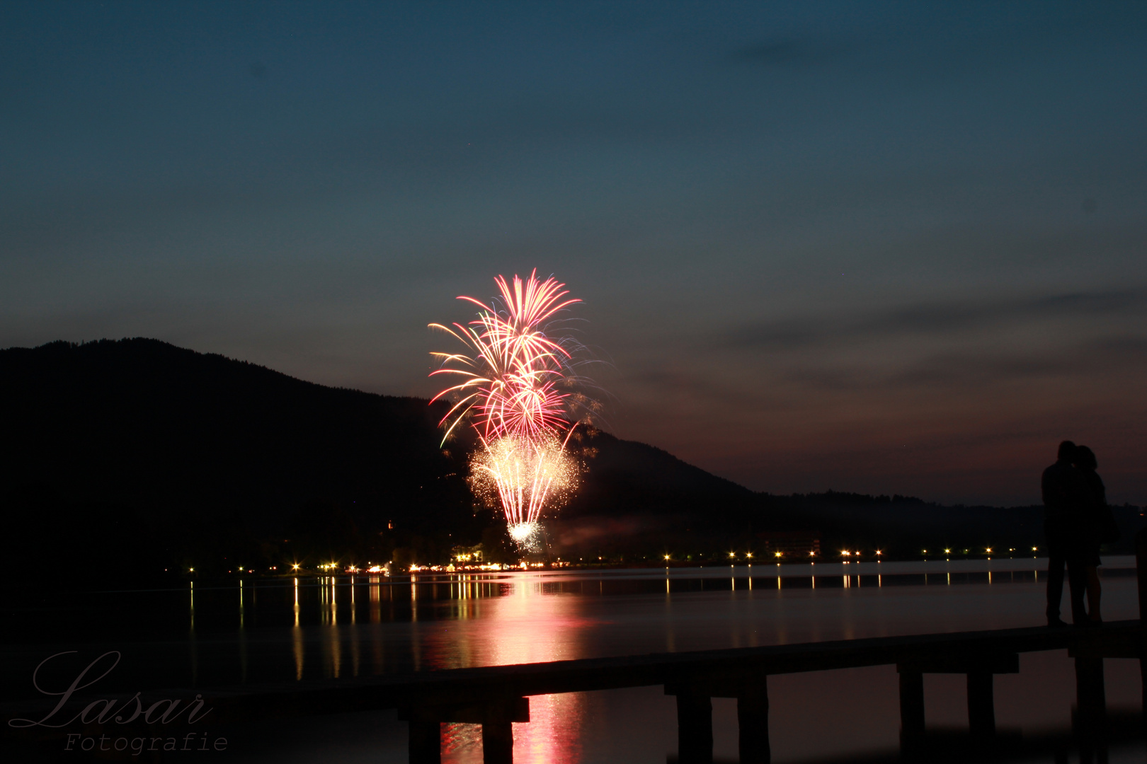 Feuerwerk über dem Tegernsee