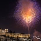 Feuerwerk über der Akropolis.