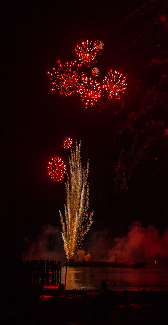 Feuerwerk über der Noprdsee