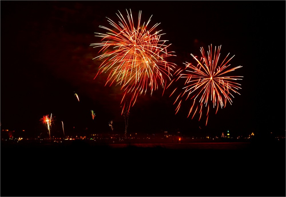 Feuerwerk über der Ostsee