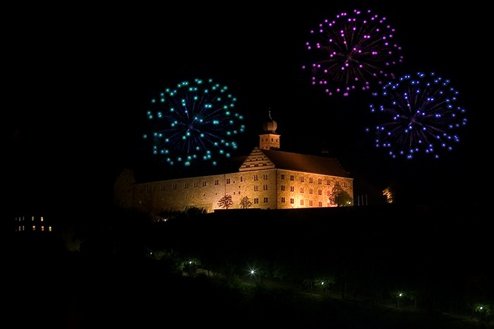 Feuerwerk über der Plassenburg