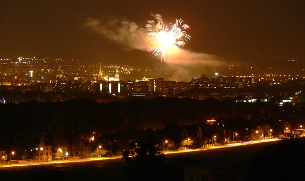 Feuerwerk über Dresden