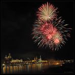 Feuerwerk über Dresden