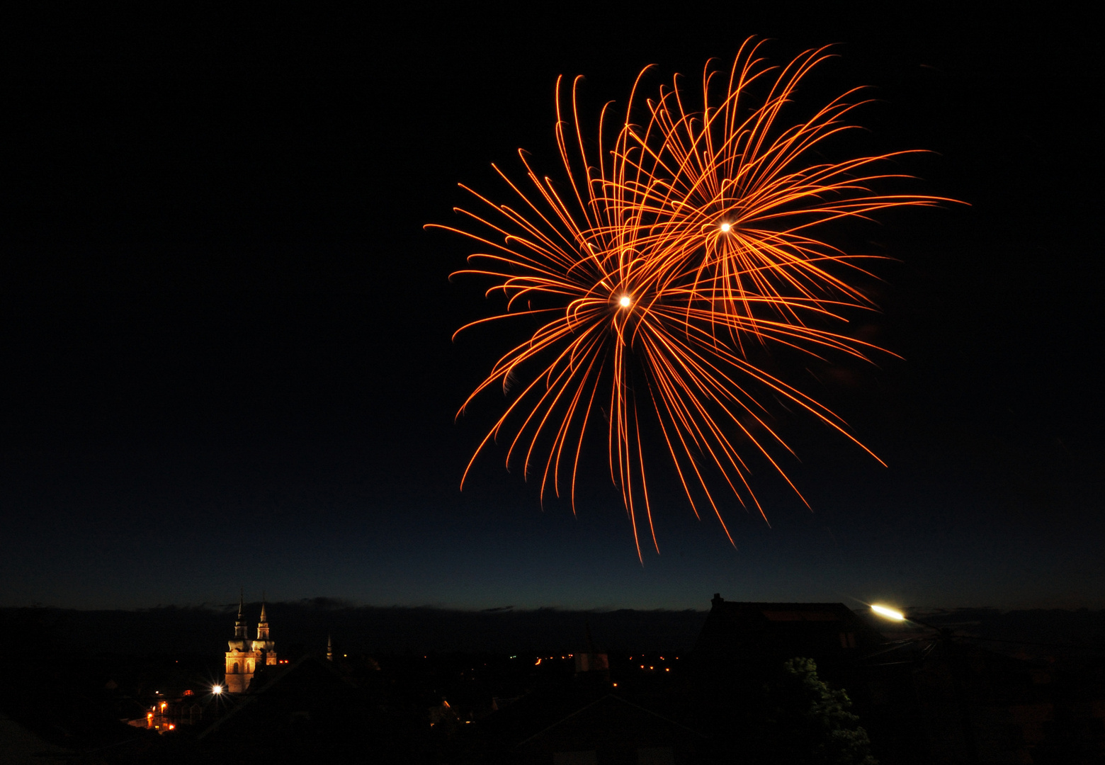 Feuerwerk über Eupen 1