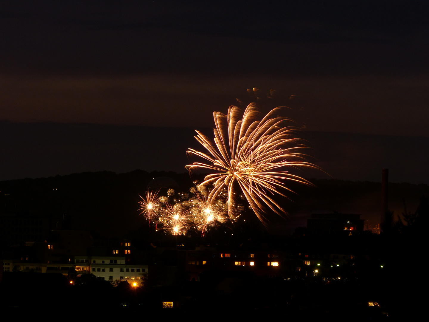 Feuerwerk über Hattingen