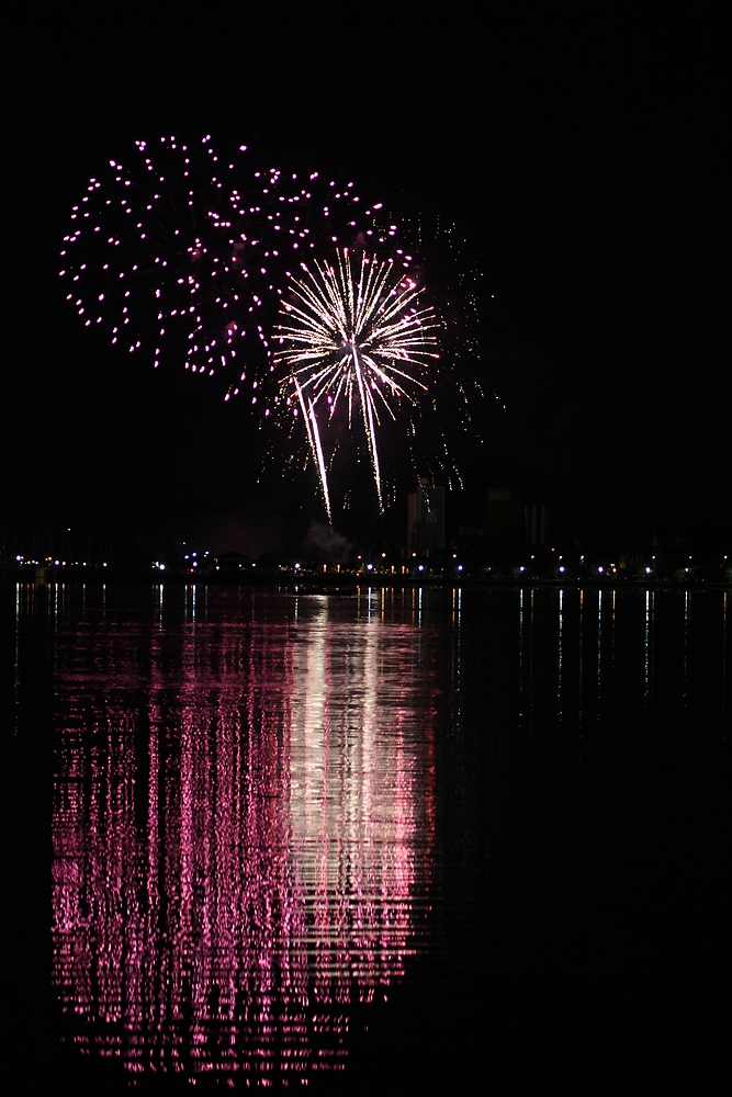 Feuerwerk über Heiligenhafen