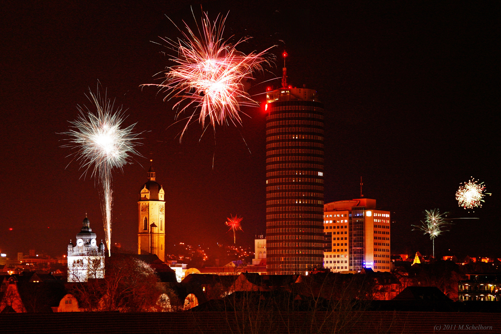 Feuerwerk über Jena