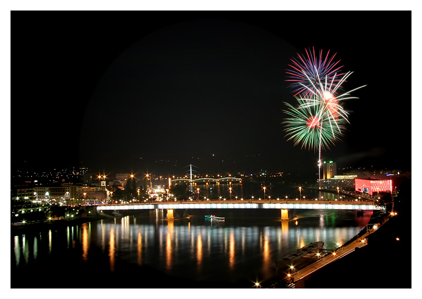 Feuerwerk über Linz