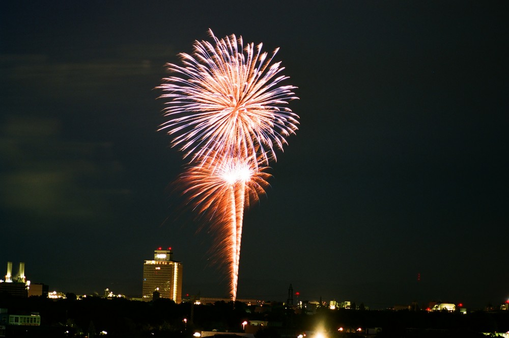 Feuerwerk über Ludwigshafen