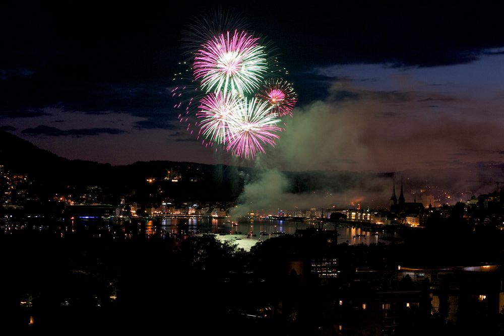 Feuerwerk über Luzern