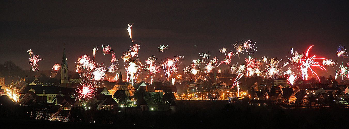 Feuerwerk über Rottweil