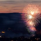 Feuerwerk über Schloss Johannisburg