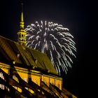 Feuerwerk über St. Nikolai, Stralsund I