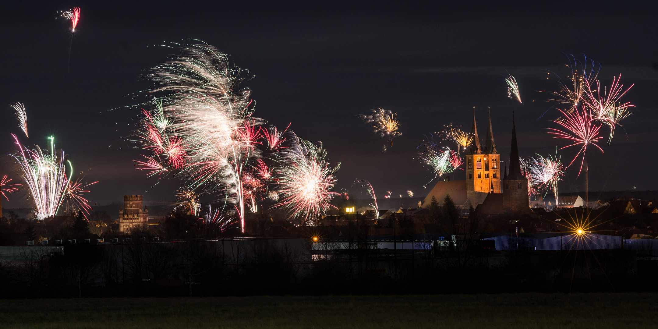 Feuerwerk über Stendal