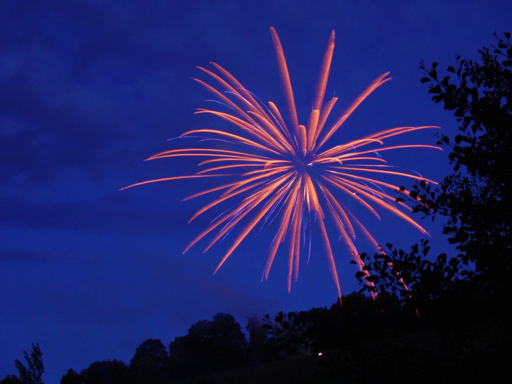 Feuerwerk über Unterkirnach