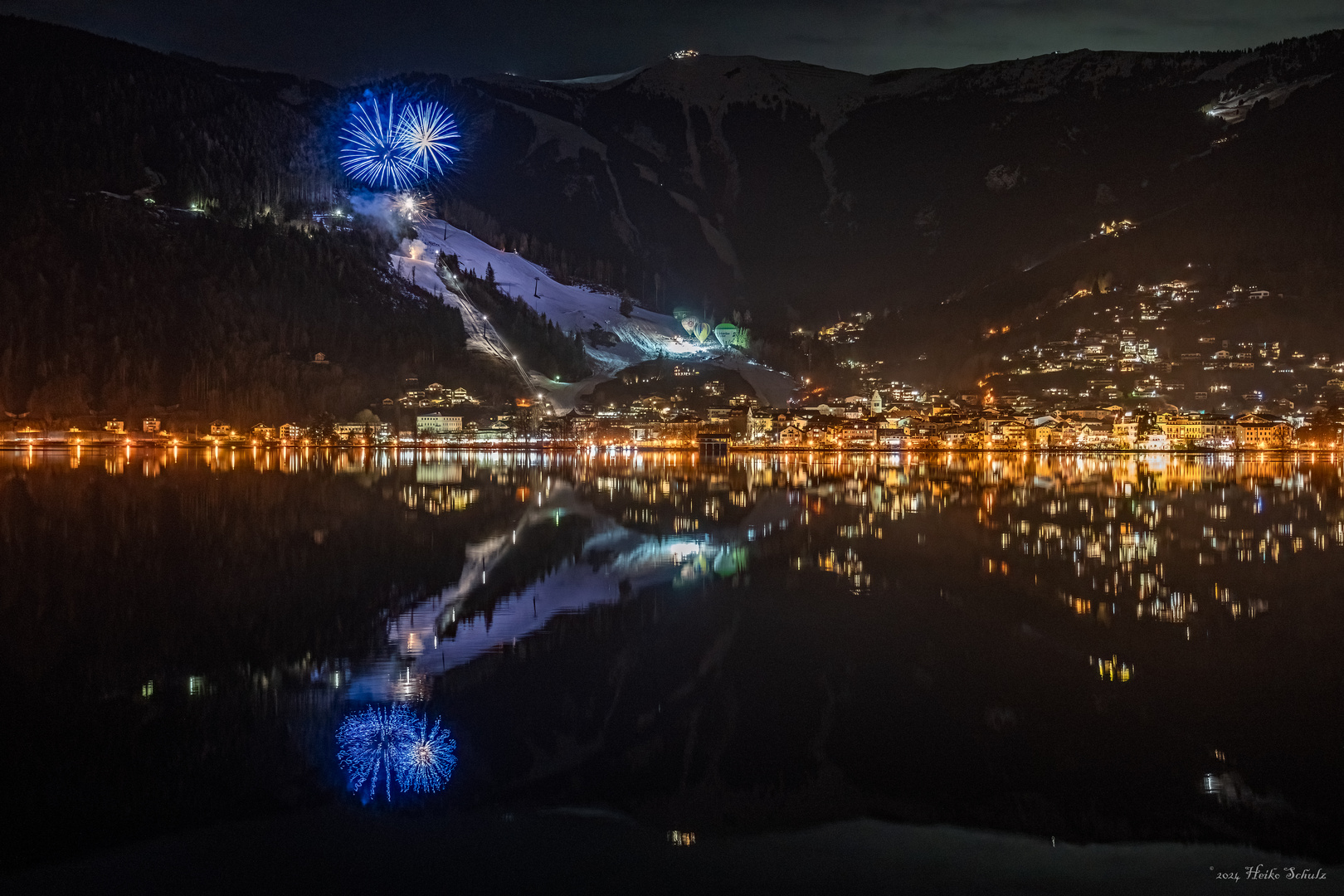 Feuerwerk über Zell am See