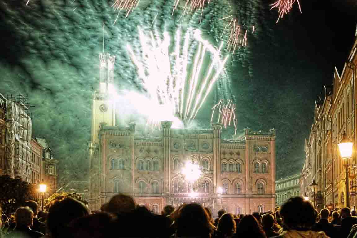 Feuerwerk über Zittau