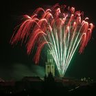 Feuerwerk über Zittauer Rathaus