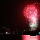 Feuerwerk Verabschiedung Norwegian Escape in Hamburg