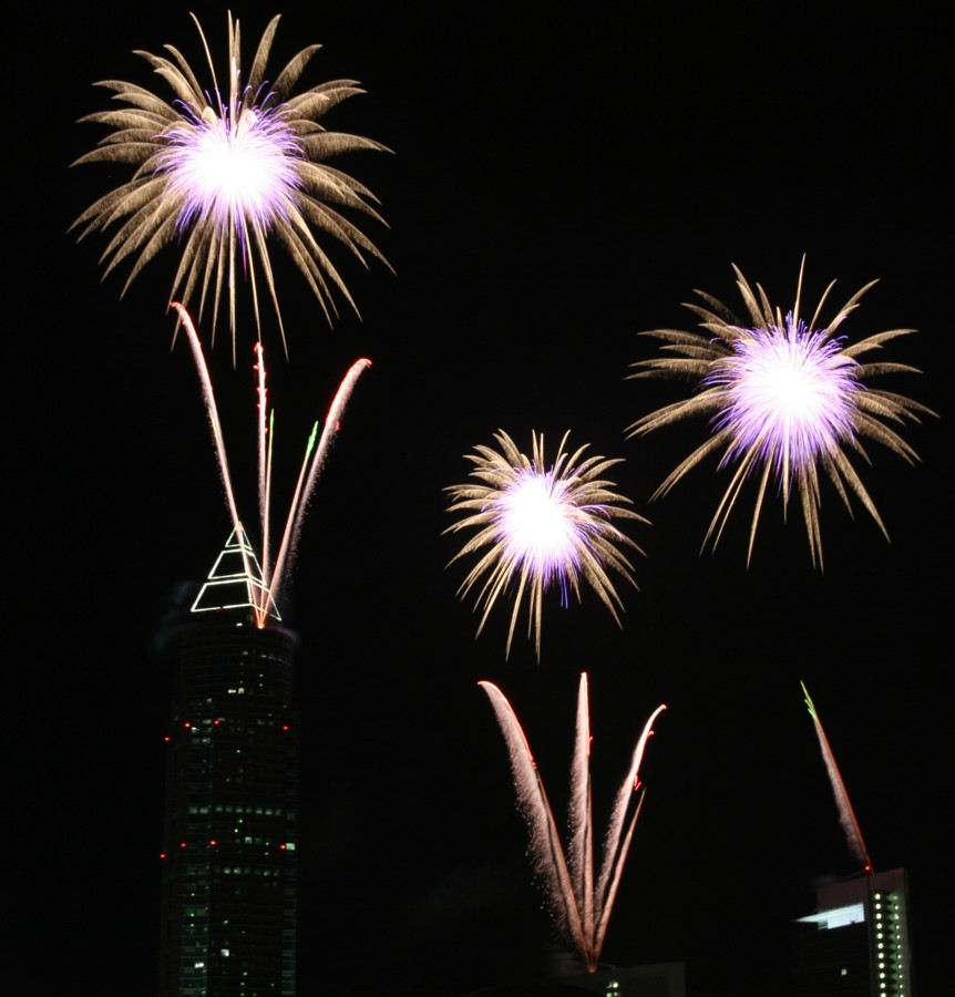 Feuerwerk Wolkenkratzerfestival