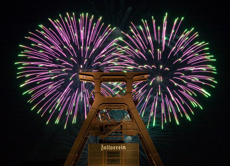 Feuerwerk Zechenfest Zollverein