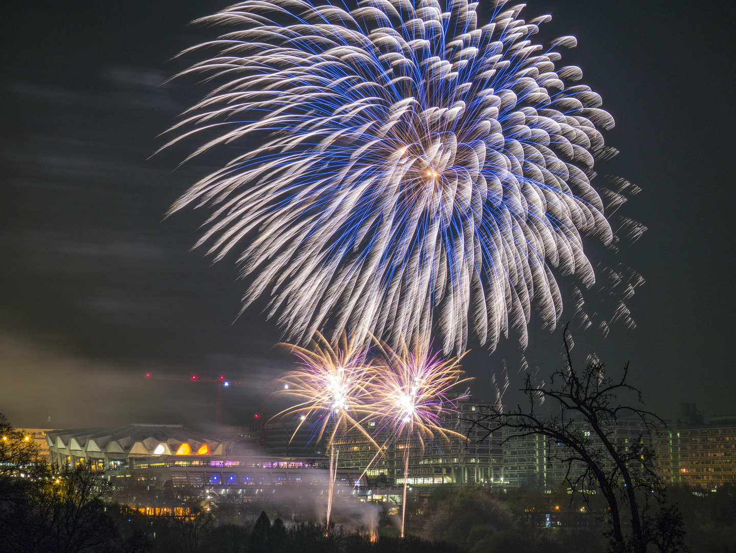 Feuerwerk zum Hochschulball der Ruhruni 2017