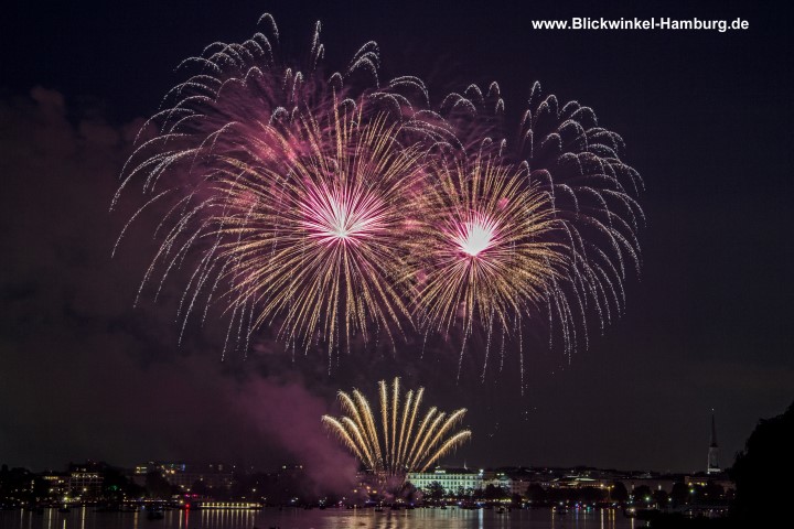 Feuerwerk zum Japanische Kirschblütenfest in Hamburg III