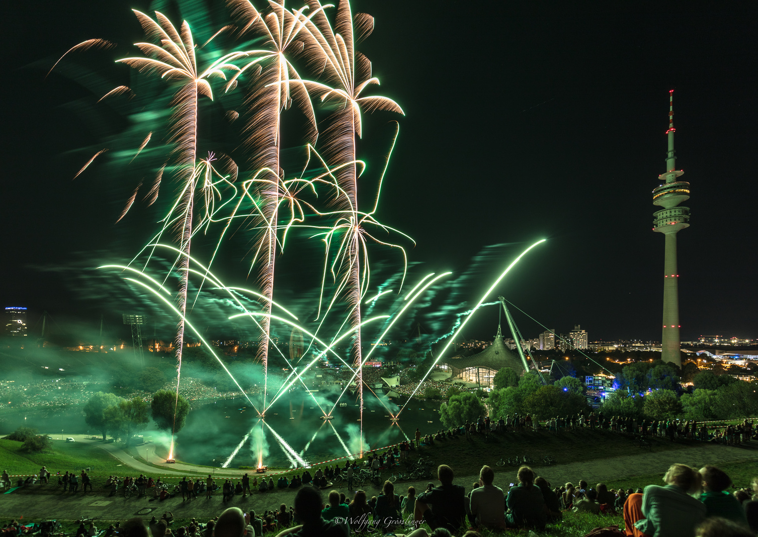 Feuerwerk zum Sommerfest impark München