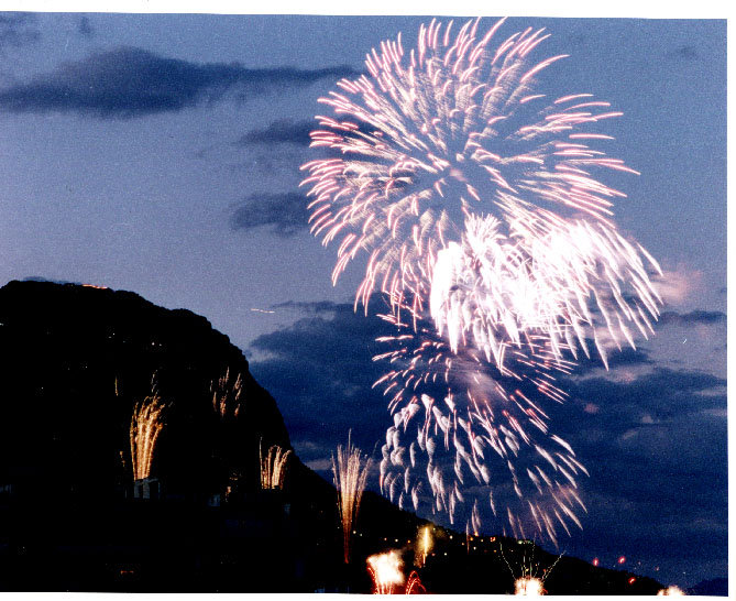 Feuerwerk zum Staatsfeiertag in Grenoble