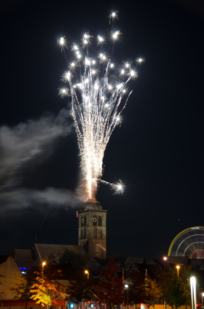 Feuerwerk zum Volksfest in Bad Hersfeld 