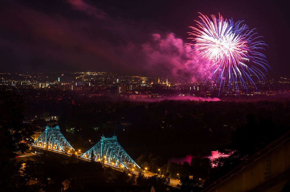 Feuerwerk zur Dresdner Schlössernacht