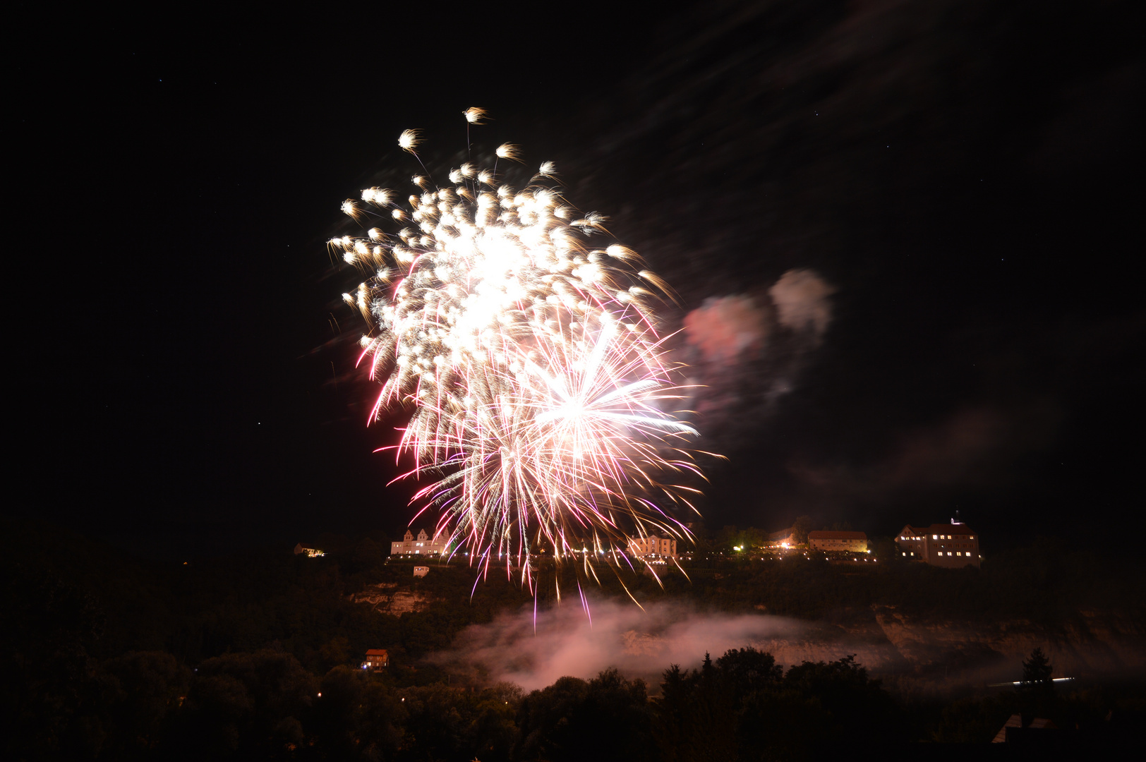 Feuerwerk zur Schlössernacht 2017 in Dornburg